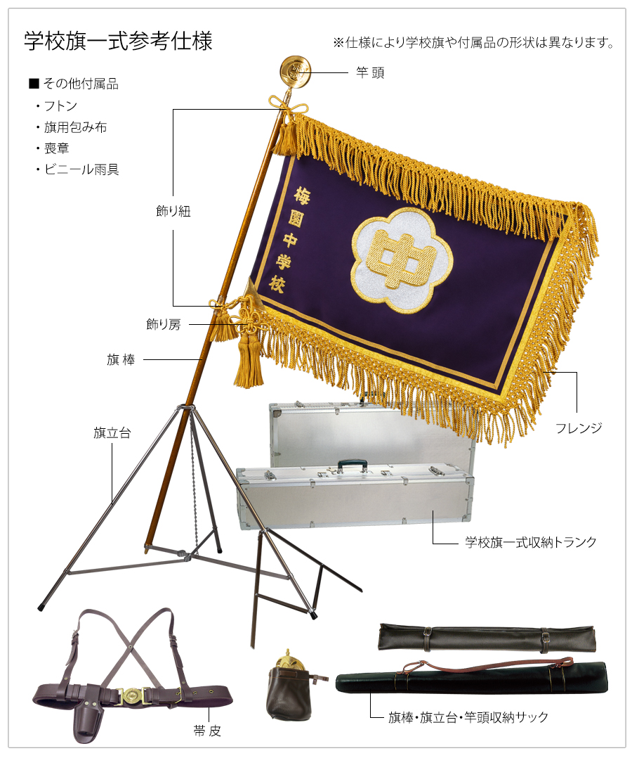 学校旗 一式